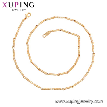 44954 Xuping Wholesale jewelry nueva llegada 18k collares de cadena de moda de oro plateado